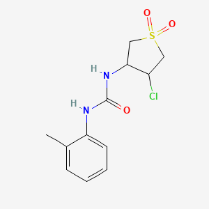 B2951995 1-(4-Chloro-1,1-dioxidotetrahydrothiophen-3-yl)-3-(o-tolyl)urea CAS No. 946359-50-8