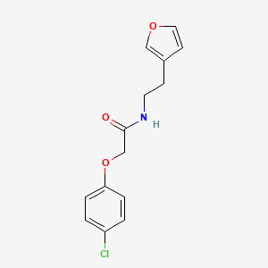 molecular formula C14H14ClNO3 B2952058 2-(4-CHLOROPHENOXY)-N-[2-(FURAN-3-YL)ETHYL]ACETAMIDE CAS No. 1428379-89-8