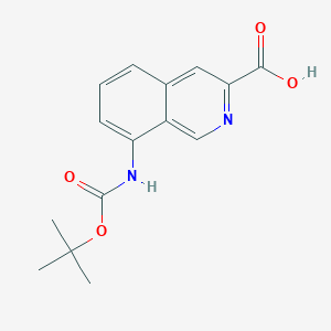 molecular formula C15H16N2O4 B2952084 8-[(2-Methylpropan-2-yl)oxycarbonylamino]isoquinoline-3-carboxylic acid CAS No. 2248358-70-3