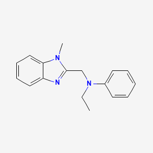 molecular formula C17H19N3 B2952095 N-ethyl-N-[(1-methylbenzimidazol-2-yl)methyl]aniline CAS No. 876889-51-9