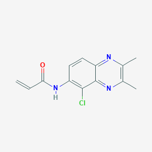 molecular formula C13H12ClN3O B2952097 N-(5-Chloro-2,3-dimethylquinoxalin-6-yl)prop-2-enamide CAS No. 2305308-43-2