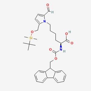 molecular formula C33H42N2O6Si B2952160 Fmoc-L-Pyrraline(TBS)-OH CAS No. 1404451-31-5
