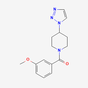 molecular formula C15H18N4O2 B2952178 1-(3-methoxybenzoyl)-4-(1H-1,2,3-triazol-1-yl)piperidine CAS No. 1795304-69-6