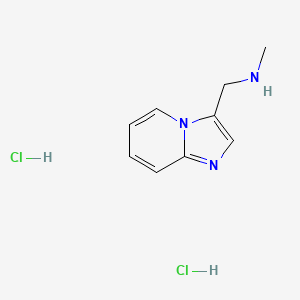 molecular formula C9H13Cl2N3 B2952179 Imidazo[1,2-a]pyridin-3-ylmethyl-methyl-amine dihydrochloride CAS No. 1357352-53-4