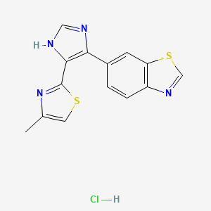 molecular formula C14H11ClN4S2 B2952238 TP0427736 hydrochloride CAS No. 2459963-17-6