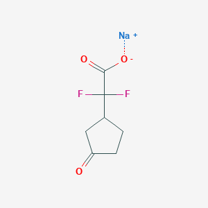 molecular formula C7H7F2NaO3 B2952239 Sodium 2,2-difluoro-2-(3-oxocyclopentyl)acetate CAS No. 2377032-31-8