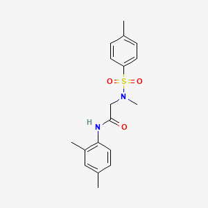 molecular formula C18H22N2O3S B2952259 N-(2,4-dimethylphenyl)-2-(N,4-dimethylphenylsulfonamido)acetamide CAS No. 428505-36-6