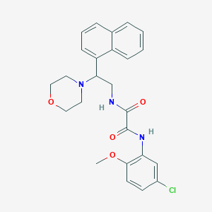 molecular formula C25H26ClN3O4 B2952274 N-(5-chloro-2-methoxyphenyl)-N'-[2-(morpholin-4-yl)-2-(naphthalen-1-yl)ethyl]ethanediamide CAS No. 941977-53-3