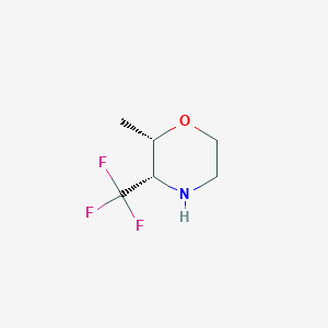 molecular formula C6H10F3NO B2952394 RAC-(2R,3R)-2-METHYL-3-(TRIFLUOROMETHYL)MORPHOLINE CAS No. 2031242-13-2
