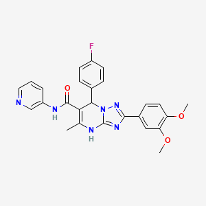 B2952399 2-(3,4-dimethoxyphenyl)-7-(4-fluorophenyl)-5-methyl-N-(pyridin-3-yl)-4,7-dihydro-[1,2,4]triazolo[1,5-a]pyrimidine-6-carboxamide CAS No. 539798-60-2
