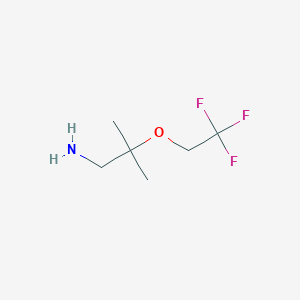 molecular formula C6H12F3NO B2952451 2-Methyl-2-(2,2,2-trifluoroethoxy)propan-1-amine CAS No. 1249573-00-9