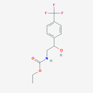 molecular formula C12H14F3NO3 B2952543 Ethyl (2-hydroxy-2-(4-(trifluoromethyl)phenyl)ethyl)carbamate CAS No. 1351621-73-2