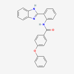 molecular formula C26H19N3O2 B2952597 N-[2-(1H-1,3-benzodiazol-2-yl)phenyl]-4-phenoxybenzamide CAS No. 307338-91-6