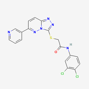 molecular formula C18H12Cl2N6OS B2952618 N-(3,4-dichlorophenyl)-2-((6-(pyridin-3-yl)-[1,2,4]triazolo[4,3-b]pyridazin-3-yl)thio)acetamide CAS No. 891108-89-7