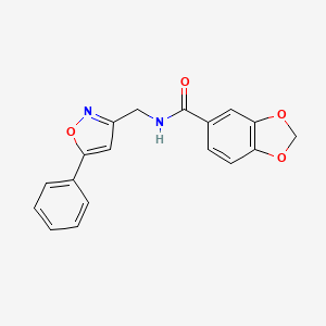 N-((5-phenylisoxazol-3-yl)methyl)benzo[d][1,3]dioxole-5-carboxamide