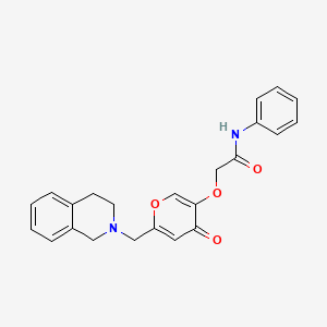 2-[6-(3,4-dihydro-1H-isoquinolin-2-ylmethyl)-4-oxopyran-3-yl]oxy-N-phenylacetamide
