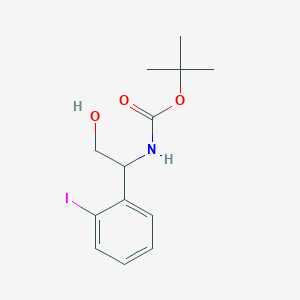 tert-butyl N-[2-hydroxy-1-(2-iodophenyl)ethyl]carbamate