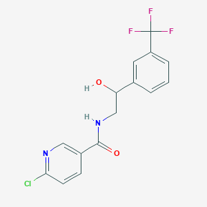6-Chloro-N-[2-hydroxy-2-[3-(trifluoromethyl)phenyl]ethyl]pyridine-3-carboxamide