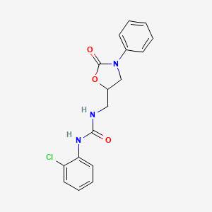 1-(2-Chlorophenyl)-3-((2-oxo-3-phenyloxazolidin-5-yl)methyl)urea
