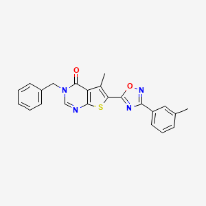 3-benzyl-5-methyl-6-[3-(3-methylphenyl)-1,2,4-oxadiazol-5-yl]thieno[2,3-d]pyrimidin-4(3H)-one