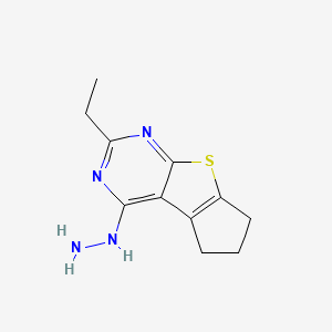 2-ethyl-4-hydrazinyl-6,7-dihydro-5H-cyclopenta[4,5]thieno[2,3-d]pyrimidine