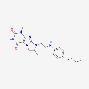 8-(2-((4-butylphenyl)amino)ethyl)-1,3,7-trimethyl-1H-imidazo[2,1-f]purine-2,4(3H,8H)-dione