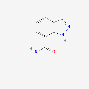 molecular formula C12H15N3O B2952667 N-tert-butyl-1H-indazole-7-carboxamide CAS No. 1476776-76-7