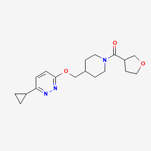 [4-[(6-Cyclopropylpyridazin-3-yl)oxymethyl]piperidin-1-yl]-(oxolan-3-yl)methanone