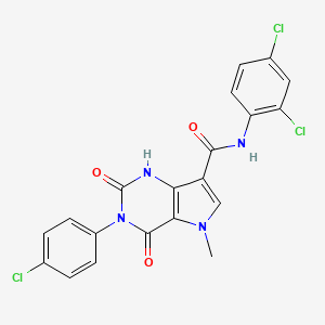 3-(4-chlorophenyl)-N-(2,4-dichlorophenyl)-5-methyl-2,4-dioxo-2,3,4,5-tetrahydro-1H-pyrrolo[3,2-d]pyrimidine-7-carboxamide