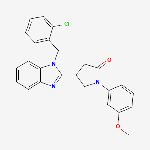 4-[1-(2-chlorobenzyl)-1H-benzimidazol-2-yl]-1-(3-methoxyphenyl)pyrrolidin-2-one
