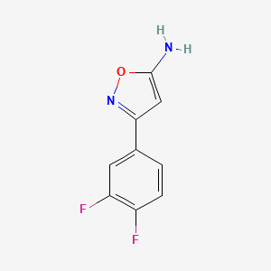 molecular formula C9H6F2N2O B2952713 3-(3,4-Difluorophenyl)-1,2-oxazol-5-amine CAS No. 874376-50-8