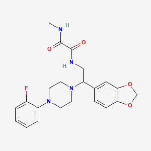 N1-(2-(benzo[d][1,3]dioxol-5-yl)-2-(4-(2-fluorophenyl)piperazin-1-yl)ethyl)-N2-methyloxalamide
