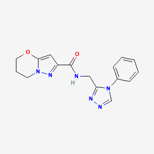 N-((4-phenyl-4H-1,2,4-triazol-3-yl)methyl)-6,7-dihydro-5H-pyrazolo[5,1-b][1,3]oxazine-2-carboxamide
