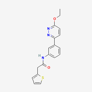 molecular formula C18H17N3O2S B2952777 N-(3-(6-ethoxypyridazin-3-yl)phenyl)-2-(thiophen-2-yl)acetamide CAS No. 899954-47-3