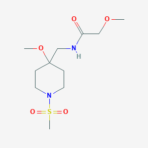 molecular formula C11H22N2O5S B2952818 N-[(1-methanesulfonyl-4-methoxypiperidin-4-yl)methyl]-2-methoxyacetamide CAS No. 2415535-02-1