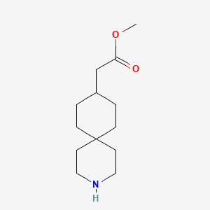 molecular formula C13H23NO2 B2952833 Methyl 2-(3-azaspiro[5.5]undecan-9-yl)acetate CAS No. 1017623-70-9