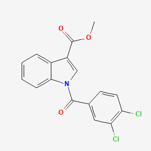 molecular formula C17H11Cl2NO3 B2952869 Methyl 1-(3,4-dichlorobenzoyl)-1H-indole-3-carboxylate CAS No. 426252-38-2