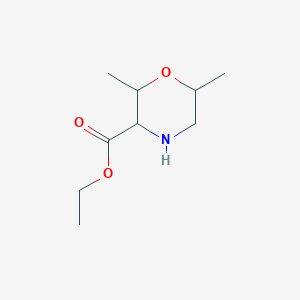 molecular formula C9H17NO3 B2952874 Ethyl 2,6-dimethylmorpholine-3-carboxylate CAS No. 2248258-79-7