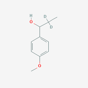molecular formula C10H14O2 B029529 rac-1-(4'-Methoxyphenyl)propanol-d2 CAS No. 91889-40-6