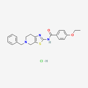 molecular formula C22H24ClN3O2S B2952904 N-(5-benzyl-4,5,6,7-tetrahydrothiazolo[5,4-c]pyridin-2-yl)-4-ethoxybenzamide hydrochloride CAS No. 1189420-51-6
