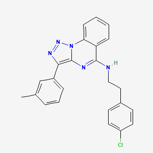 molecular formula C24H20ClN5 B2952916 N-[2-(4-CHLOROPHENYL)ETHYL]-3-(3-METHYLPHENYL)-[1,2,3]TRIAZOLO[1,5-A]QUINAZOLIN-5-AMINE CAS No. 866843-90-5