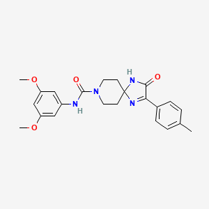 molecular formula C23H26N4O4 B2952926 N-(3,5-dimethoxyphenyl)-2-(4-methylphenyl)-3-oxo-1,4,8-triazaspiro[4.5]dec-1-ene-8-carboxamide CAS No. 1189683-52-0
