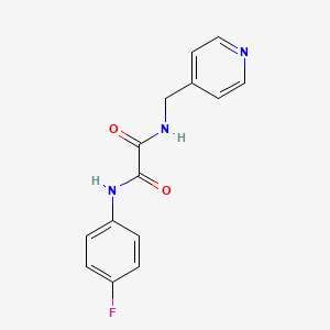 molecular formula C14H12FN3O2 B2952967 N'-(4-fluorophenyl)-N-[(pyridin-4-yl)methyl]ethanediamide CAS No. 331637-25-3