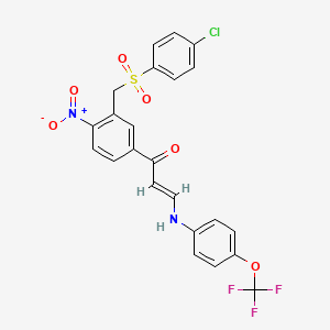 1-(3-(((4-Chlorophenyl)sulfonyl)methyl)-4-nitrophenyl)-3-(4-(trifluoromethoxy)anilino)-2-propen-1-one