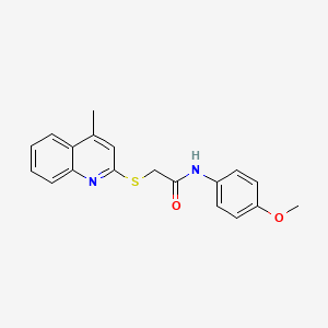 N-(4-methoxyphenyl)-2-(4-methylquinolin-2-yl)sulfanylacetamide