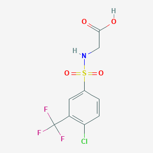 ((4-Chloro-3-(trifluoromethyl)phenyl)sulfonyl)glycine