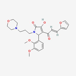 (E)-5-(2,3-dimethoxyphenyl)-4-(3-(furan-2-yl)acryloyl)-3-hydroxy-1-(3-morpholinopropyl)-1H-pyrrol-2(5H)-one