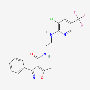 N-(2-{[3-chloro-5-(trifluoromethyl)-2-pyridinyl]amino}ethyl)-5-methyl-3-phenyl-4-isoxazolecarboxamide