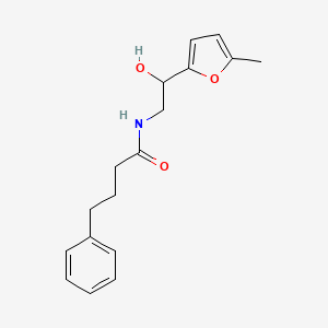 molecular formula C17H21NO3 B2952994 N-[2-hydroxy-2-(5-methylfuran-2-yl)ethyl]-4-phenylbutanamide CAS No. 1226428-55-2