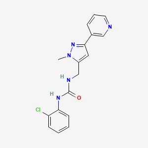 1-(2-chlorophenyl)-3-((1-methyl-3-(pyridin-3-yl)-1H-pyrazol-5-yl)methyl)urea